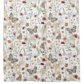 Wildflowers Badkamerinrichting, Monarch Butterfly Douchegordijn (Voorkant)