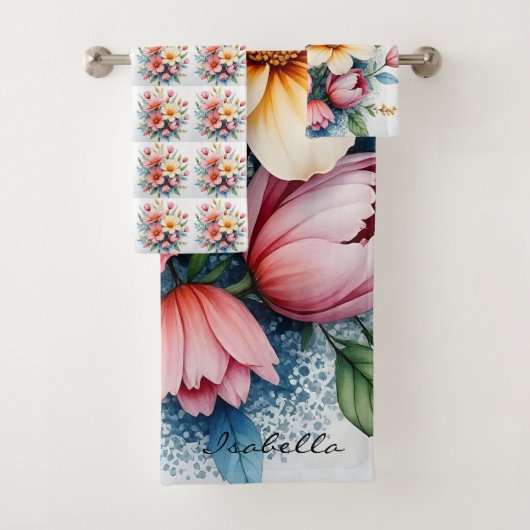 Wildflowers Beautiful Trendy Luxury Collection Bad Handdoek (Insitu)