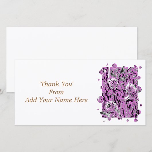 WILDFLOWERS BEDANKKAART (Voorkant / Achterkant)