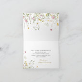 Wildflowers Bedankt kaart Baby shower (Binnen)