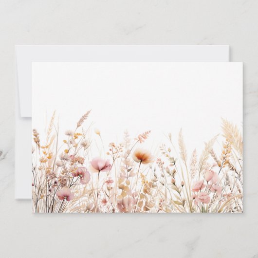 Wildflowers beige fotoboog afstuderen 2025 kaart (Achterkant)