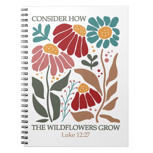 Wildflowers Bible Verse  Notitieboek (Voorkant)