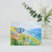 Wildflowers bij de Cliff Impressionist Coastline Briefkaart (Staand voorkant)