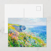 Wildflowers bij de Cliff Impressionist Coastline Briefkaart (Voorkant / Achterkant)