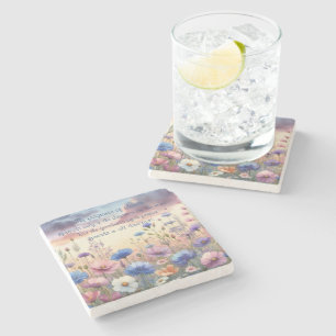 Wildflowers bij Dusk & Quote Stenen Onderzetter