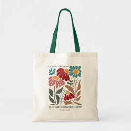 Wildflowers Bijbelvers Tote Bag