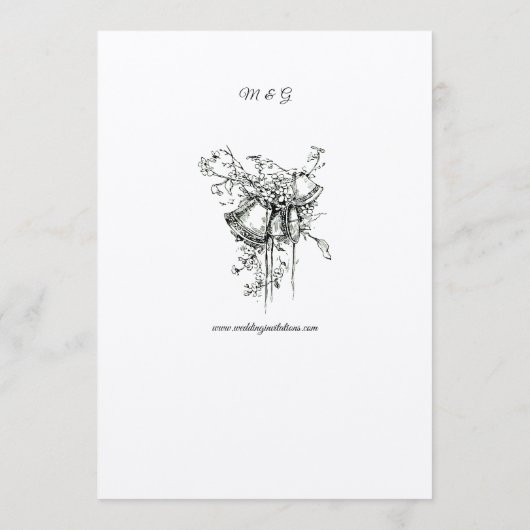  Wildflowers Birds & Butterflies Wedding Menu (Achterkant)