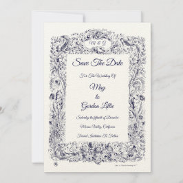 Wildflowers Birds & Butterflies Wedding Save The Date