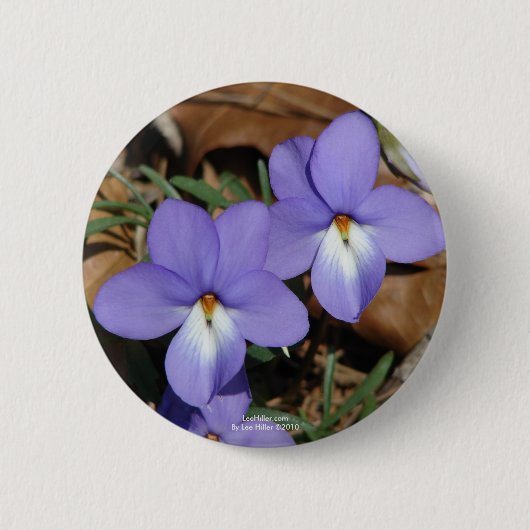 WildFlowers Birds-Foot Violet III Gifts & Apparel Ronde Button 5,7 Cm (Voorkant)