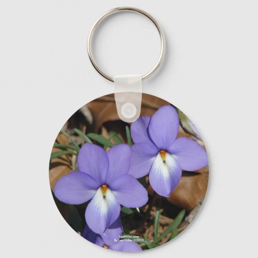 WildFlowers Birds-Foot Violet III Gifts & Apparel Sleutelhanger (Voorkant)