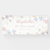 WILDFLOWERS Birthday party Backdrop banner (Horizontaal)