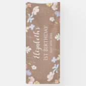 WILDFLOWERS Birthday party Backdrop banner carft (Verticaal)