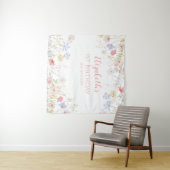 WILDFLOWERS Birthday party Backdrop banner Wandkleed (In Situ (horizontaal))