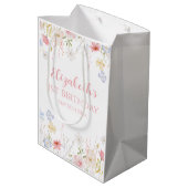 WILDFLOWERS Birthday party Medium Cadeauzakje (Achterkant Gekanteld)
