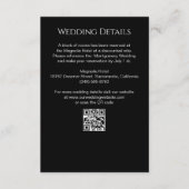 Wildflowers Black Floral Wedding Details Informatiekaartje (Voorkant)