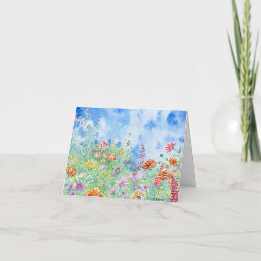 Wildflowers Blank Notecard Bedankkaart (Voorkant)