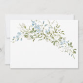 Wildflowers Blauw Groen Huwelijk Save The Date (Achterkant)