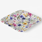 Wildflowers Bloemen Bloemen Waterverf Papieren Bordje (Gebogen)