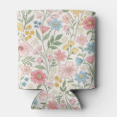 Wildflowers Bloemen Zomer Patroon Blikjeskoeler (Achterkant)