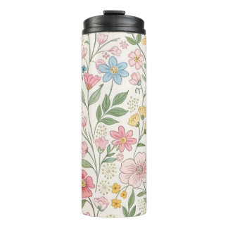 Wildflowers Bloemen Zomer Patroon Thermosbeker
