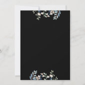 Wildflowers Bloemen Zwart-wit bruiloft Save The Date (Achterkant)