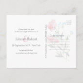 Wildflowers Bloemenbruiloft Save the Date Briefkaa Aankondigingskaart (Achterkant)