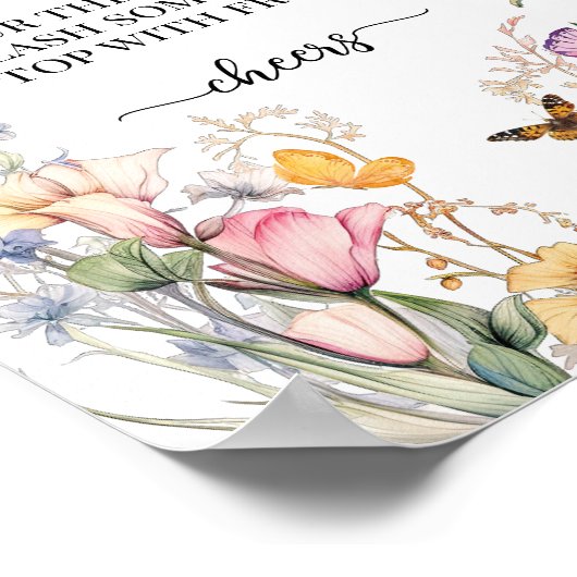 Wildflowers Bloom 'Mimosa Bar' Vrijgezellenfeest Poster (Hoek)