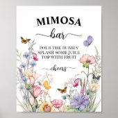 Wildflowers Bloom 'Mimosa Bar' Vrijgezellenfeest Poster (Voorkant)