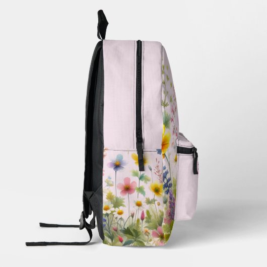  Wildflowers Blooming Jouw naam Rugzak (Links)