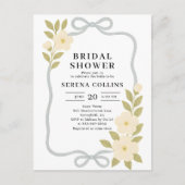 Wildflowers Blue Bow Vrijgezellenfeest Briefkaart (Voorkant)