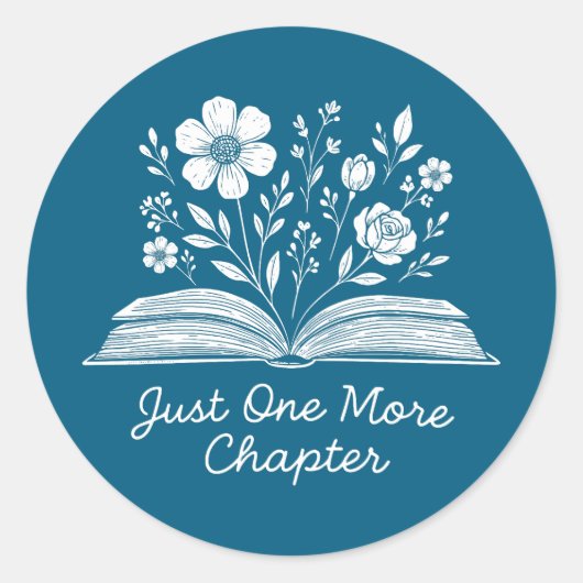 Wildflowers Boek Ronde Sticker (Voorkant)