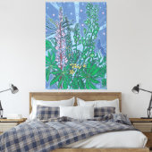 Wildflowers Boeket Bluebonnet Bloemen Floral Art Canvas Afdruk (Insitu (Slaapkamer))