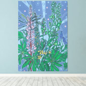 Wildflowers Boeket Bluebonnet Bloemen Floral Art Canvas Afdruk (Insitu (Houten vloer))