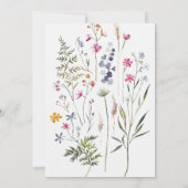 Wildflowers Boeket Happy Kleurrijke Moderne Huweli Kaart (Achterkant)