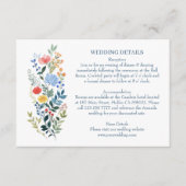 Wildflowers Bohemian Elegant Wedding Details Informatiekaartje (Voorkant)