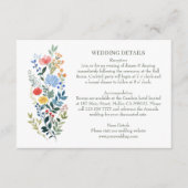 Wildflowers Bohemian Garden Wedding Details Informatiekaartje (Voorkant)