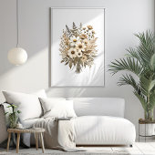 Wildflowers Boho Botanische Waterverf Art Print