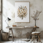 Wildflowers Boho Botanische Waterverf Art Print