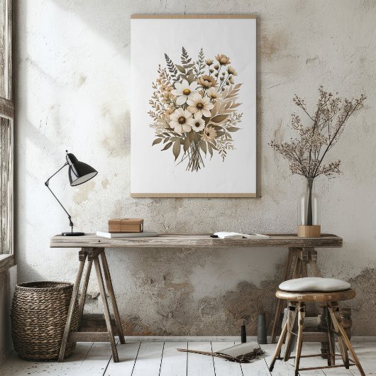 Wildflowers Boho Botanische Waterverf Art Print