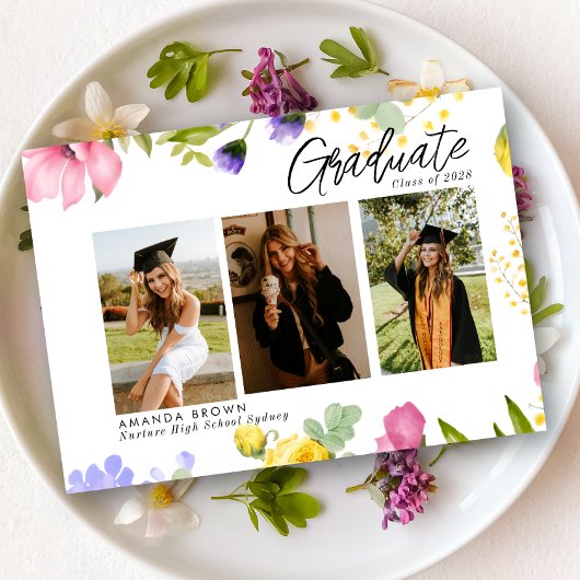 Wildflowers Bold Three Foto Afstuderen 2025 Kaart