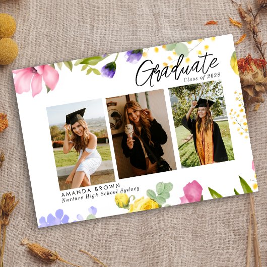 Wildflowers Bold Three Foto Afstuderen 2025 Kaart