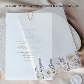 Wildflowers Border Wedding Vellum Uitnodigingen