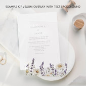 Wildflowers Border Wedding Vellum Uitnodigingen