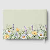 Wildflowers Border Yellow White Purple Wedding Gastenboek (Achterkant)