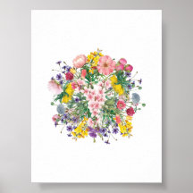Wildflowers Botanisch Kleurrijk Bloom Poster