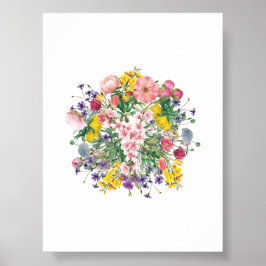Wildflowers Botanisch Kleurrijk Bloom Poster