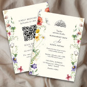 Wildflowers botanische bloemen islamitische Nikah Kaart