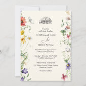 Wildflowers botanische bloemen islamitische Nikah Kaart (Voorkant)