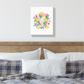 Wildflowers Botanische Bloom Stretched Canvas Prin Afdruk (Insitu (Slaapkamer))