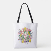 Wildflowers Botanische Kleurrijke Bloom Canvas tas (Achterkant)